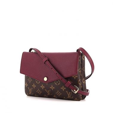 Borsa a tracolla Louis Vuitton in tela monogram e pelle martellata viola