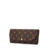 Louis Vuitton Emilie wallet in monogram canvas and brown leather - 00pp thumbnail
