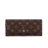 Billetera Louis Vuitton Emilie en lona Monogram y cuero marrón - 360 thumbnail