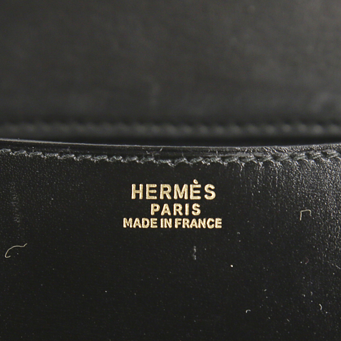 Hermes Constance handbag in black box leather - Detail D4