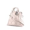 Dior Dior Granville large model handbag in grey pearl leather - 00pp thumbnail