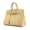 Hermes Birkin 35 cm handbag in beige clay ostrich leather - 00pp thumbnail