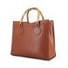 Shopping bag Gucci Bamboo in pelle marrone - 00pp thumbnail