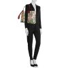Shopping bag Gucci in tela monogram cerata a fiori e pelle - Detail D1 thumbnail