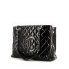 Shopping bag Chanel Grand Shopping in pelle verniciata nera - 00pp thumbnail