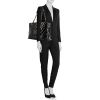 Chanel Grand Shopping shopping bag in black patent leather - Detail D1 thumbnail