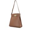Hermès Kelly Sport shoulder bag in brown grained leather - 00pp thumbnail