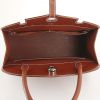 Bolso de mano Hermès Dalvy en cuero box marrón - Detail D2 thumbnail