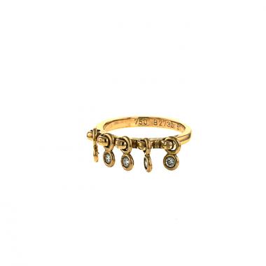 Christian Dior 2000s yellow gold Coquine diamond ring