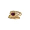Boucheron ring in yellow gold,  ruby and diamonds - 00pp thumbnail