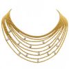 Cartier Perruque medium model necklace in yellow gold,  white gold and diamonds - 00pp thumbnail