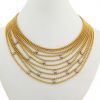 Cartier Perruque medium model necklace in yellow gold,  white gold and diamonds - 360 thumbnail
