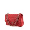 Bolso de mano Chanel Timeless jumbo en cuero granulado acolchado rojo - 00pp thumbnail