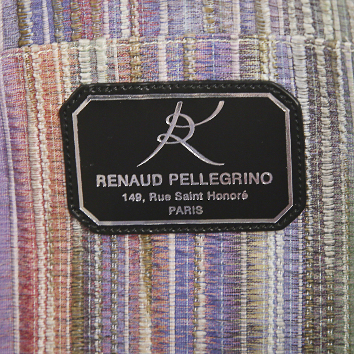 Borsa Renaud Pellegrino in pelle martellata color prugna - Detail D3
