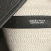 Hermes Garden shopping bag in black grained leather - Detail D3 thumbnail