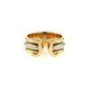 Open Cartier C de Cartier small model ring in white gold,  pink gold and yellow gold - 360 thumbnail