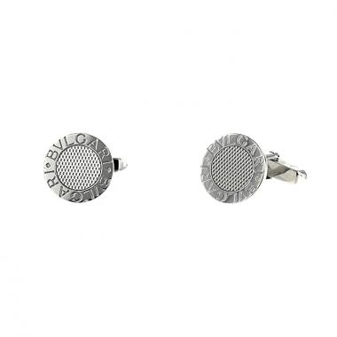 Paire de boutons de manchette Bulgari Bulgari Bulgari en or blanc Paire de boutons de manchette Bulgari Bulgari Bulgari en or blanc