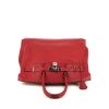 Hermes Birkin 35 cm handbag in red Garance grained leather - 360 Front thumbnail