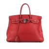 Hermes Birkin 35 cm handbag in red Garance grained leather - 360 thumbnail