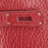 Hermes Birkin 35 cm handbag in red Garance grained leather - Detail D4 thumbnail