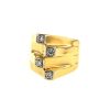 Vintage 1970's ring in yellow gold,  platinium and diamonds - 00pp thumbnail