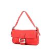 Fendi Baguette handbag in red grained leather - 00pp thumbnail