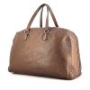 Fendi Selleria weekend bag in brown glittering leather - 00pp thumbnail