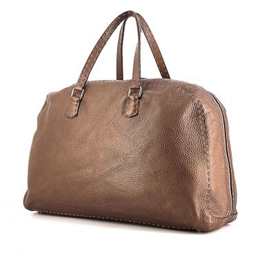 Fendi Selleria weekend bag in brown glittering leather