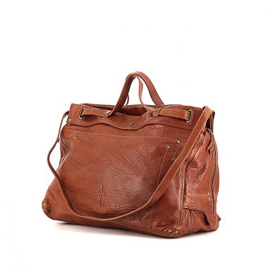 Borsa Jerome Dreyfuss Carlos in pelle martellata marrone