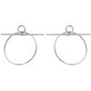 Hermès Loop medium model earrings in white gold - 00pp thumbnail