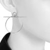Hermès Loop medium model earrings in white gold - Detail D1 thumbnail