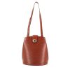 Louis Vuitton Cluny bag worn on the shoulder or carried in the hand in brown epi leather - 360 thumbnail