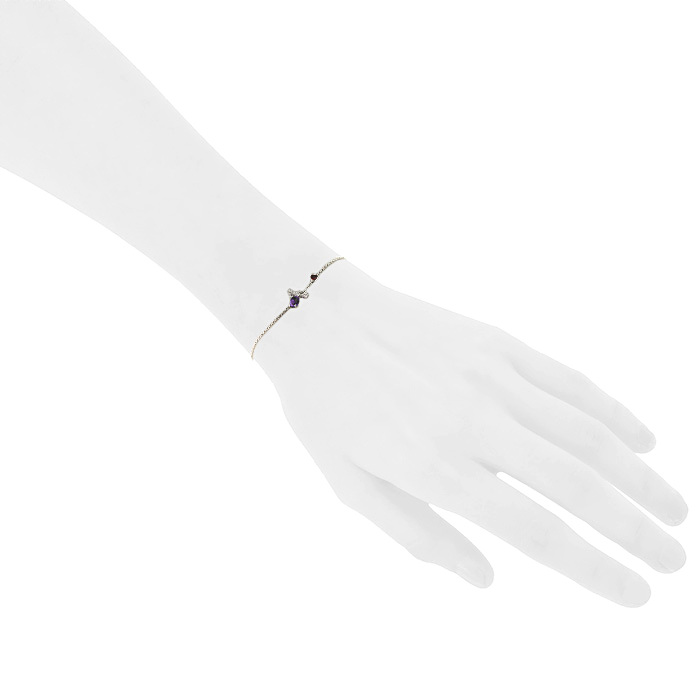 Bracciale Chaumet Bee my Love in oro bianco, pietre preziose e diamanti - Detail D1
