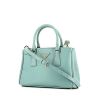 Prada Galleria small model handbag in blue leather - 00pp thumbnail