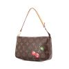 Louis Vuitton Pochette accessoires pouch in brown monogram canvas and natural leather - 00pp thumbnail