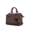 Louis Vuitton Speedy 25 cm handbag in damier canvas and brown leather - 00pp thumbnail