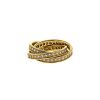 Cartier Trinity medium model ring in yellow gold and diamonds - 00pp thumbnail