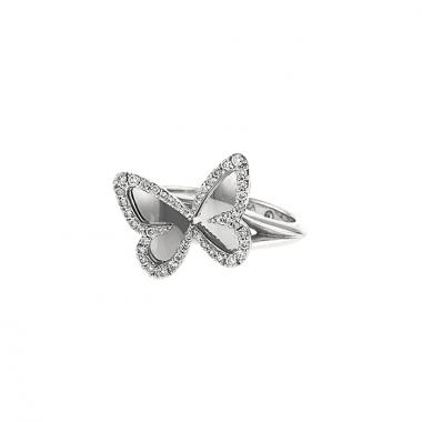 Bague Messika Butterfly en or blanc et diamants