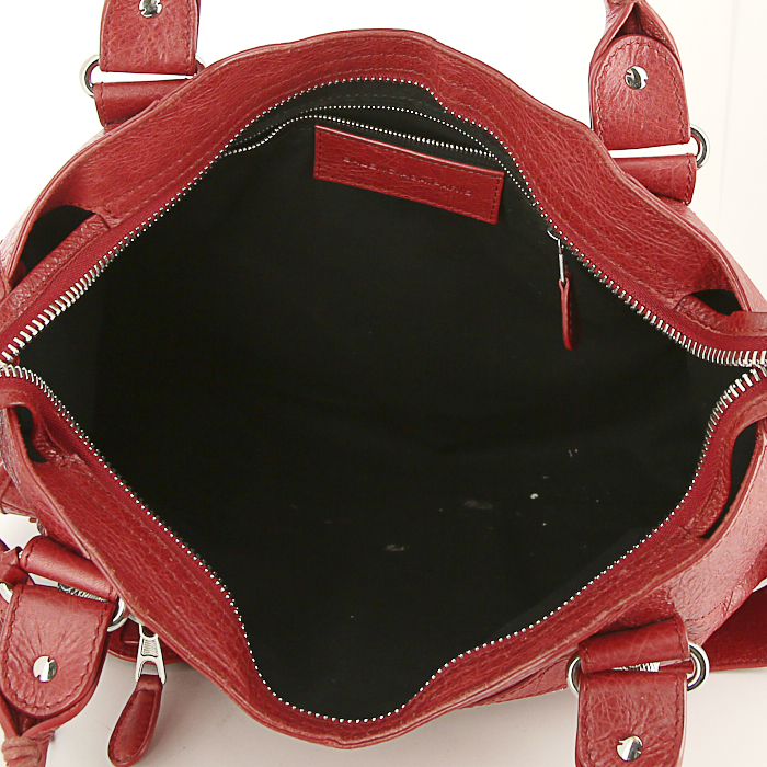 Balenciaga Classic City handbag in red leather - Detail D3