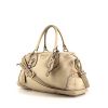 Prada Antic Buckles handbag in beige shading grained leather - 00pp thumbnail