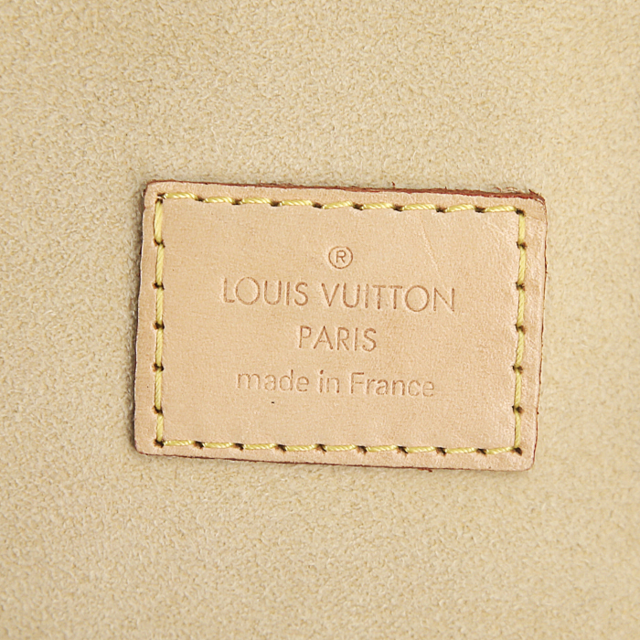 Sac à main Louis Vuitton Hudson en toile monogram et cuir naturel - Detail D3