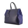 Bolso de mano Fendi 2 Jours modelo grande en cuero azul oscuro y cuero azul - 00pp thumbnail