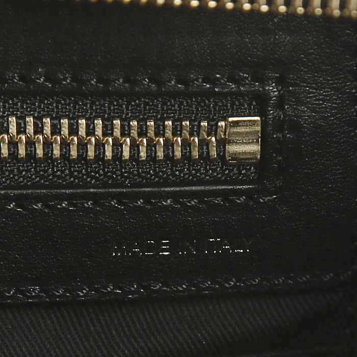 Bolso de mano Chloé Alice modelo grande en cuero bicolor negro y rosa - Detail D4