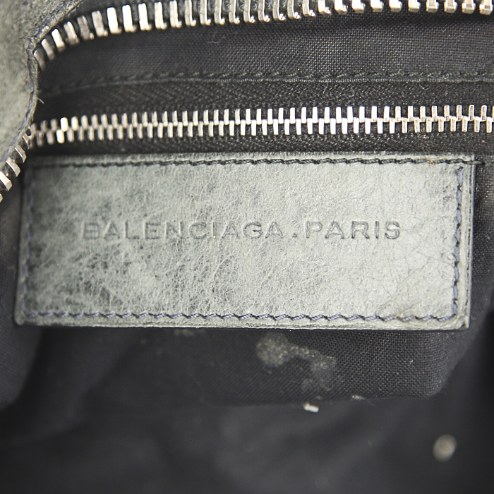 Balenciaga Giant City handbag in grey leather - Detail D4