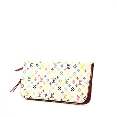Portefeuille Louis Vuitton Insolite en toile monogram multicolore et cuir rose