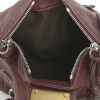 Bolso de mano Chloé Mini Paddington en cuero granulado color burdeos - Detail D3 thumbnail