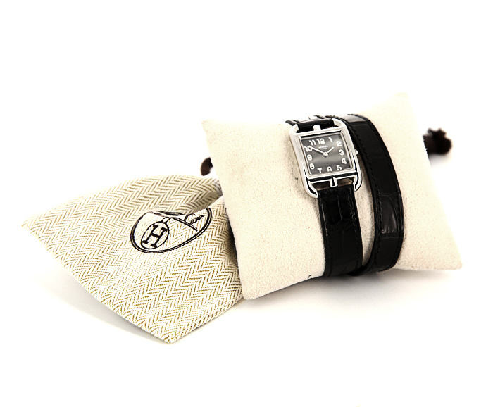 Hermes Cape Cod watch in stainless steel - Detail D2