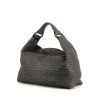 Bottega Veneta Sloane handbag in grey braided leather - 00pp thumbnail