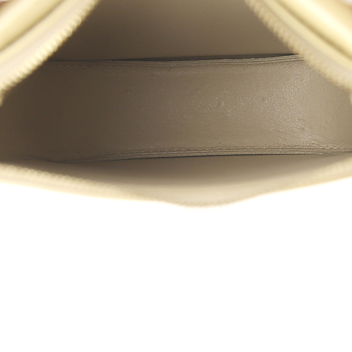 Bolso bandolera Louis Vuitton Mott en charol Monogram amarillo y cuero natural - Detail D2