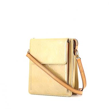 Bolso bandolera Louis Vuitton Mott en charol Monogram amarillo y cuero natural